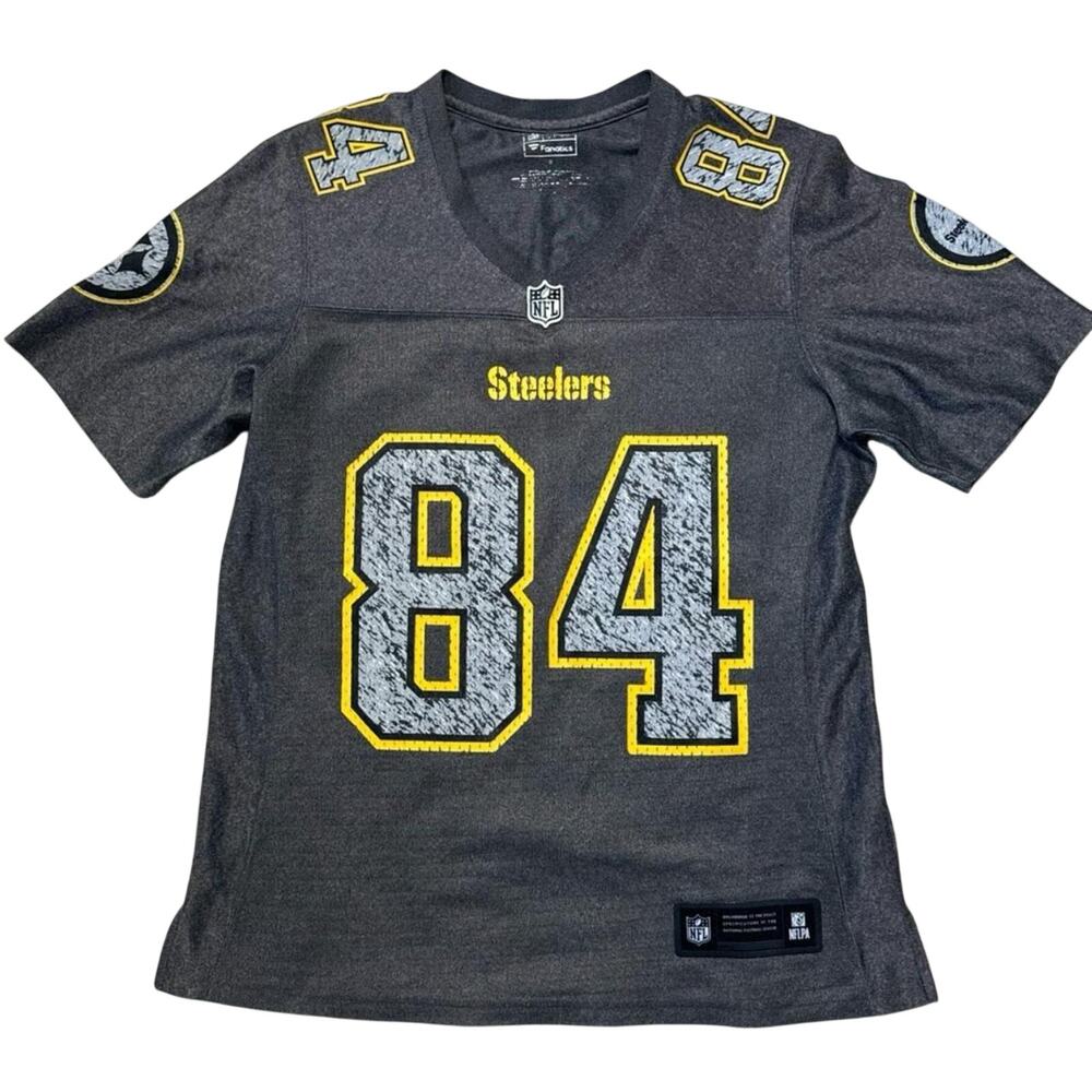 Fanatics Pro Line Steelers Antonio Brown 84 Heather Gray Football Jersey Size S